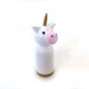 1 magical toys for kids unicorn standing. Pink muzzle and gold horn.